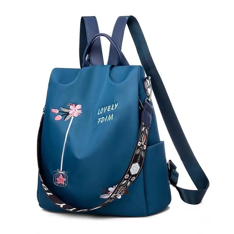 Sac à dos moderne élégant imperméable pour femme, sac à dos antivol tendance avec joli imprimé, sac d'école de haute qualité grande capacité