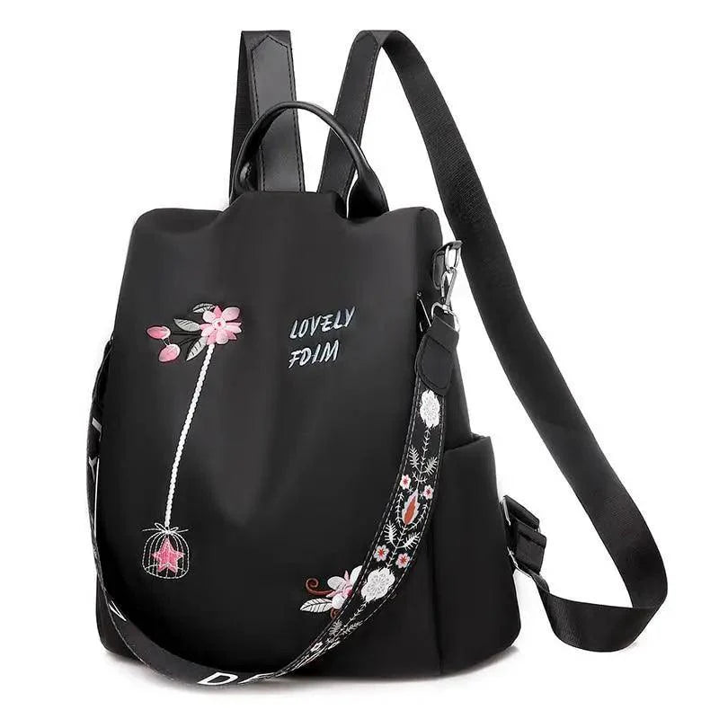 Sac à dos moderne élégant imperméable pour femme, sac à dos antivol tendance avec joli imprimé, sac d'école de haute qualité grande capacité