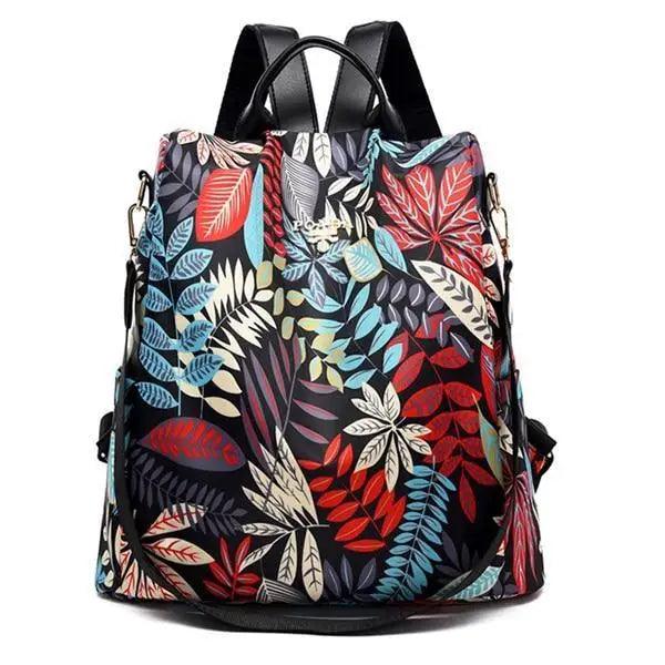 Sac à dos moderne élégant imperméable pour femme, sac à dos antivol tendance avec joli imprimé, sac d'école de haute qualité grande capacité