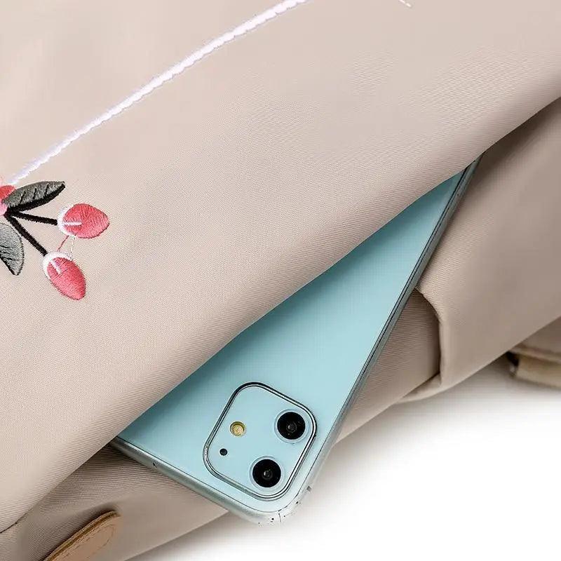 Sac à dos moderne élégant imperméable pour femme, sac à dos antivol tendance avec joli imprimé, sac d'école de haute qualité grande capacité