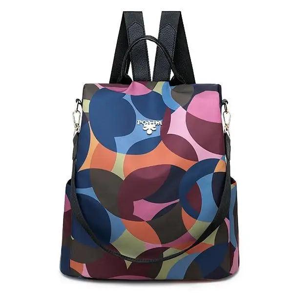 Sac à dos moderne élégant imperméable pour femme, sac à dos antivol tendance avec joli imprimé, sac d'école de haute qualité grande capacité