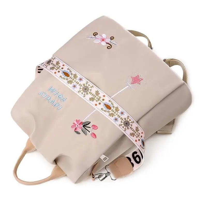 Sac à dos moderne élégant imperméable pour femme, sac à dos antivol tendance avec joli imprimé, sac d'école de haute qualité grande capacité