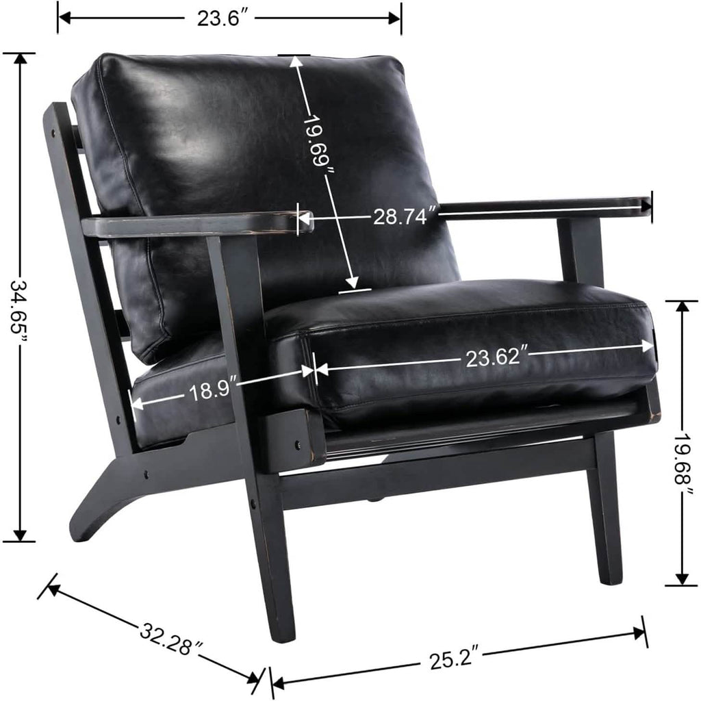 Fauteuil d'appoint moderne en similicuir