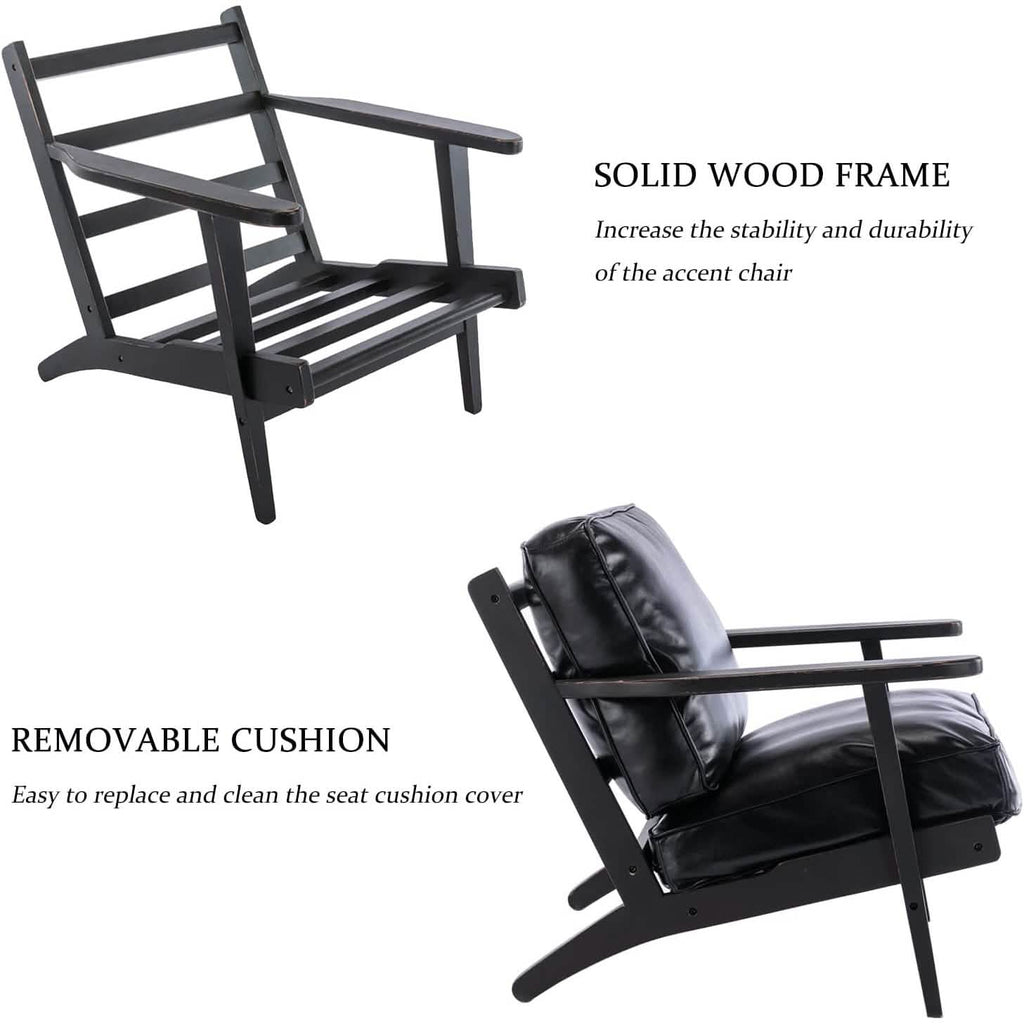 Fauteuil d'appoint moderne en similicuir
