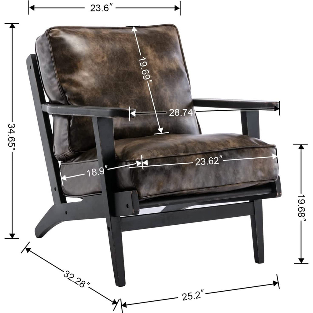 Fauteuil d'appoint moderne en similicuir
