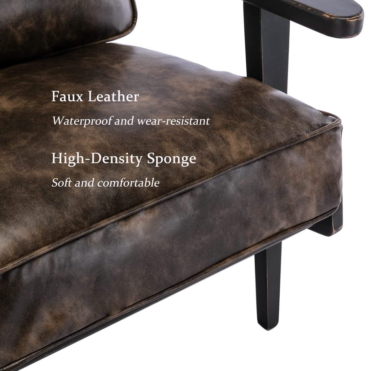Fauteuil d'appoint moderne en similicuir