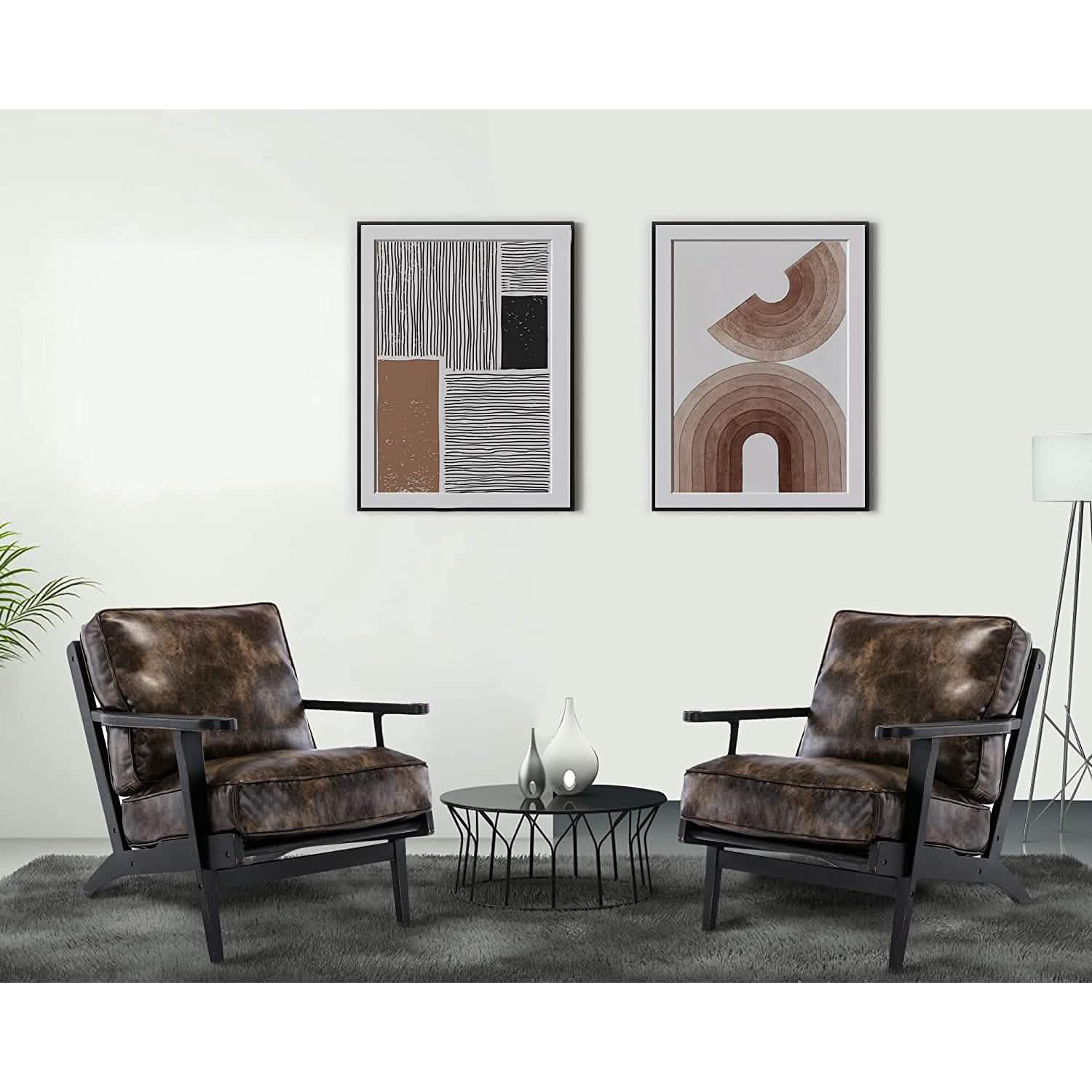 Fauteuil d'appoint moderne en similicuir