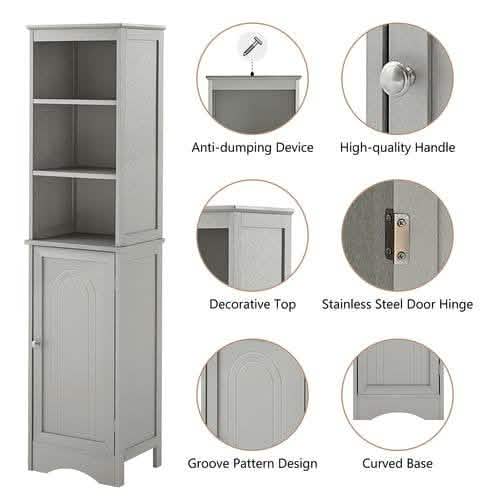 Armoire de salle de bain haute moderne sur pied