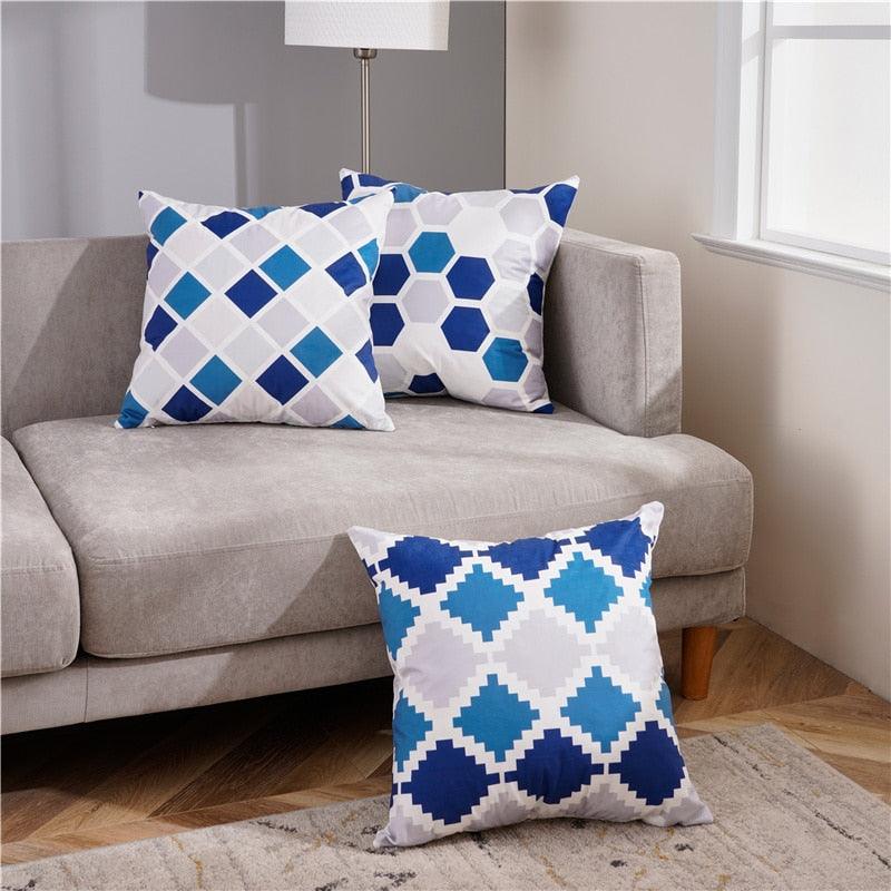 Housses de Coussin Géométriques Décoratives Modernes Housses de Coussins Carrées Extérieures Jaunes Décoratives pour Canapé Chambre Housses de Coussin