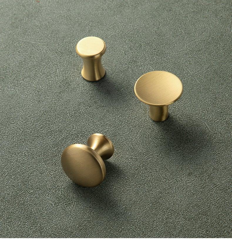 Boutons dorés modernes en cuivre pur pour armoire de cuisine, poignées de porte de placard, boutons de tiroir en laiton, quincaillerie de poignée de meuble, poignées de tiroir, bouton de placard pour quincaillerie de meuble de cuisine
