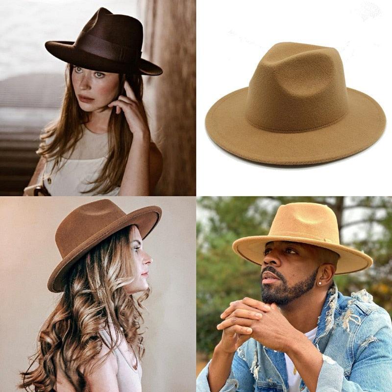 Chapeaux modernes pour femmes Fédoras Chapeaux d'hiver pour femmes Chapeau classique simple Chapeau de mariage Rétro à large bord Chapeau souple Chapeau Fédora pour hommes Chapeau classique à large bord à la mode pour l'été Chapeaux habillés
