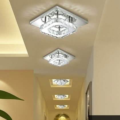 Plafonnier LED moderne en cristal