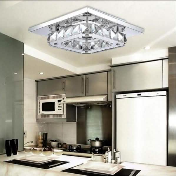 Plafonnier LED moderne en cristal