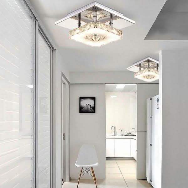Plafonnier LED moderne en cristal