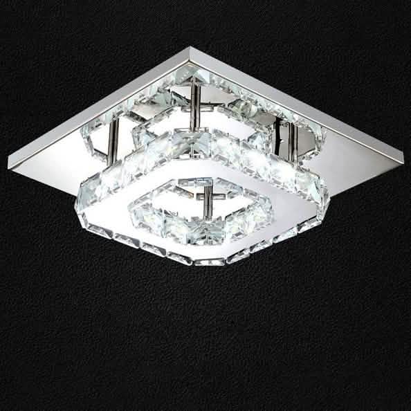 Plafonnier LED moderne en cristal