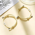 Bracelets assortis modernes avec breloques soleil et lune, bracelets magnétiques réglables pour couples, bracelets en corde rouge, bracelet d'attraction pour couple et bracelet d'amitié pour petit ami/petite amie