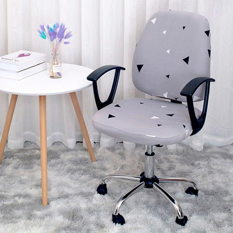 Housse de chaise de bureau moderne, en Spandex, pour chaise de bureau ou fauteuil de jeu pivotant, lavable, pour cybercafé, housse de chaise de bureau extensible en Spandex, amovible, lavable, housse de protection pivotante.