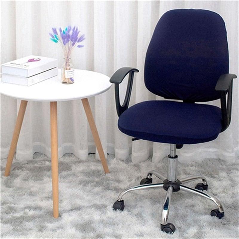 Housse de chaise de bureau moderne, en Spandex, pour chaise de bureau ou fauteuil de jeu pivotant, lavable, pour cybercafé, housse de chaise de bureau extensible en Spandex, amovible, lavable, housse de protection pivotante.