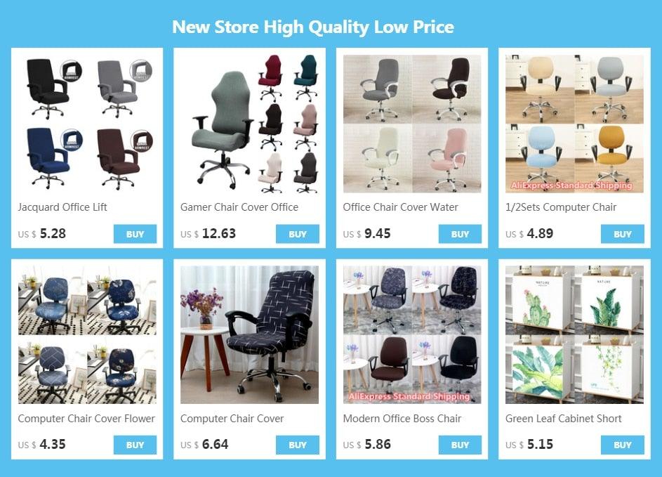 Housse de chaise de bureau moderne, en Spandex, pour chaise de bureau ou fauteuil de jeu pivotant, lavable, pour cybercafé, housse de chaise de bureau extensible en Spandex, amovible, lavable, housse de protection pivotante.