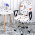 Housse de chaise de bureau moderne, en Spandex, pour chaise de bureau ou fauteuil de jeu pivotant, lavable, pour cybercafé, housse de chaise de bureau extensible en Spandex, amovible, lavable, housse de protection pivotante.