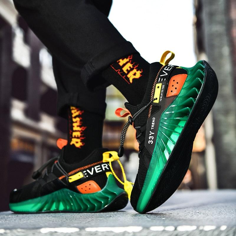 Chaussures de course modernes pour hommes Baskets tendance de sport antidérapantes de haute qualité Baskets à lame Chaussures de marche athlétiques décontractées Chaussures de tennis Baskets de mode pour hommes