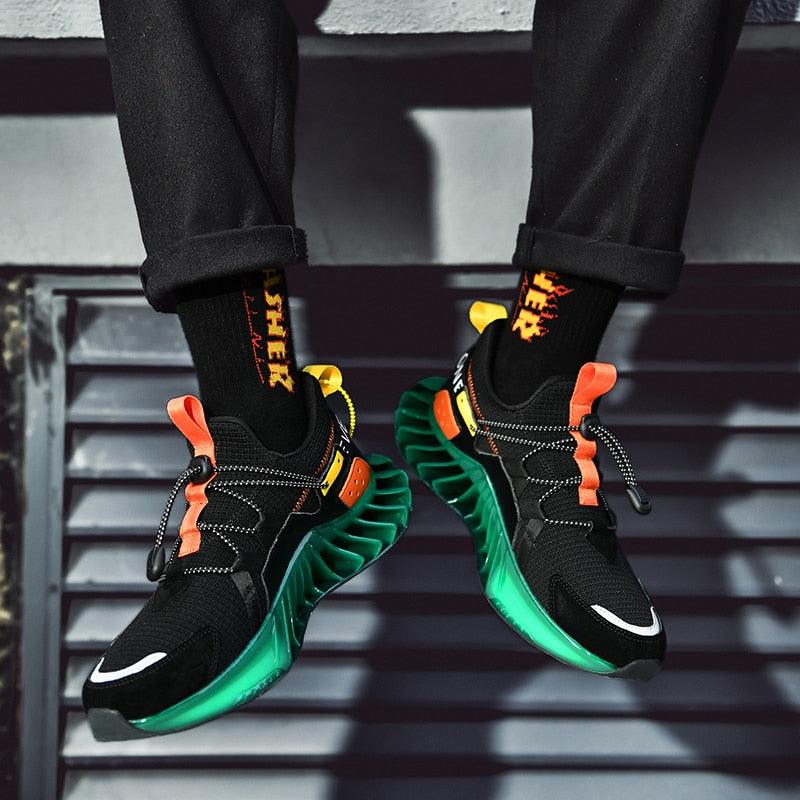 Chaussures de course modernes pour hommes Baskets tendance de sport antidérapantes de haute qualité Baskets à lame Chaussures de marche athlétiques décontractées Chaussures de tennis Baskets de mode pour hommes