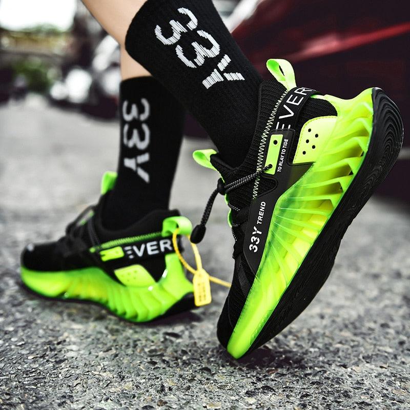 Chaussures de course modernes pour hommes Baskets tendance de sport antidérapantes de haute qualité Baskets à lame Chaussures de marche athlétiques décontractées Chaussures de tennis Baskets de mode pour hommes