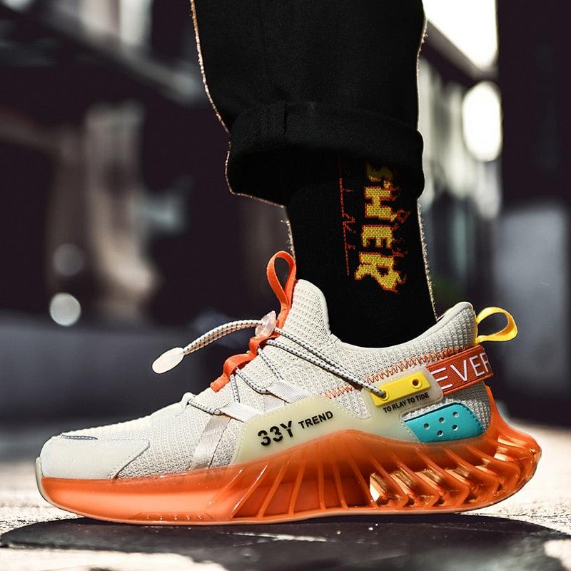 Chaussures de course modernes pour hommes Baskets tendance de sport antidérapantes de haute qualité Baskets à lame Chaussures de marche athlétiques décontractées Chaussures de tennis Baskets de mode pour hommes