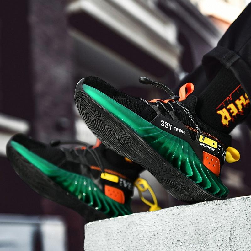 Chaussures de course modernes pour hommes Baskets tendance de sport antidérapantes de haute qualité Baskets à lame Chaussures de marche athlétiques décontractées Chaussures de tennis Baskets de mode pour hommes