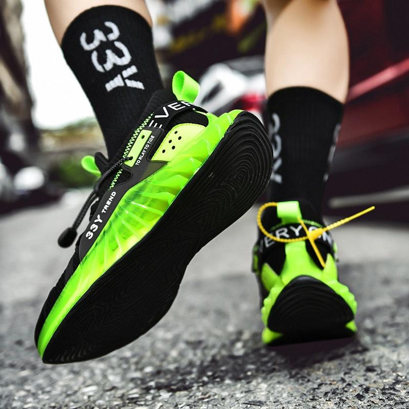 Chaussures de course modernes pour hommes Baskets tendance de sport antidérapantes de haute qualité Baskets à lame Chaussures de marche athlétiques décontractées Chaussures de tennis Baskets de mode pour hommes