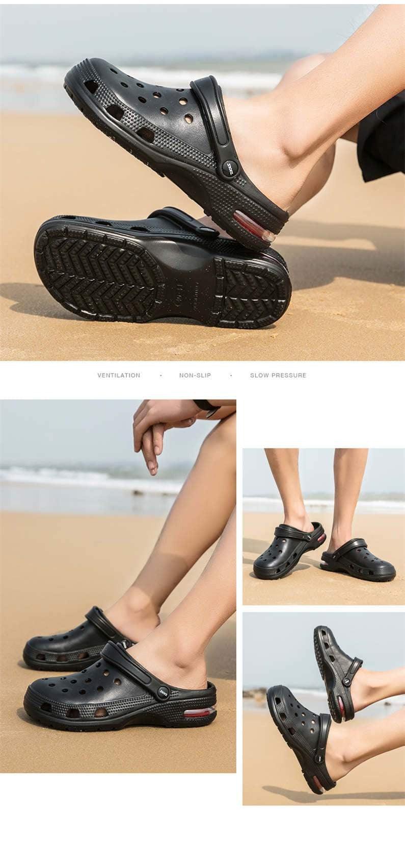 Chaussons Modernes Sandales d'Été Mocassins Tennis Entraînement en Extérieur Sabots de Plage Sabots de Jardin Unisexe Chaussures Sabots d'Été à Enfiler Sandales d'Extérieur pour Hommes