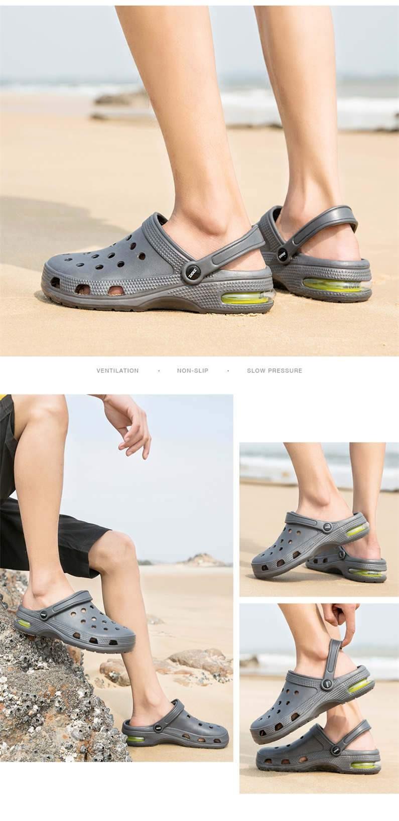 Chaussons Modernes Sandales d'Été Mocassins Tennis Entraînement en Extérieur Sabots de Plage Sabots de Jardin Unisexe Chaussures Sabots d'Été à Enfiler Sandales d'Extérieur pour Hommes