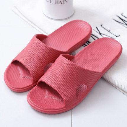 Chaussons Modernes Femmes Été Épais Bas Intérieur Maison Couples Maison Salle de Bain Doux à Porter Chaussons Frais EVA Bout Ouvert Chaussons Doux Douche Massage Bain Piscine Gym Chausson de Maison