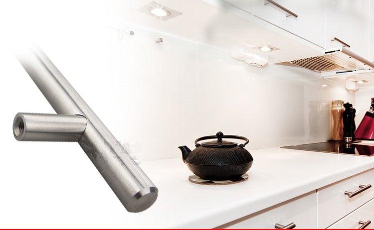 Poignée de porte de cuisine moderne en acier inoxydable, bouton de traction, poignée de meuble, poignée de tiroir, poignées de tiroir en tube creux en acier inoxydable, bouton d'armoire pour quincaillerie de meubles de cuisine
