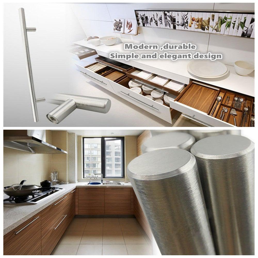 Poignée de porte de cuisine moderne en acier inoxydable, bouton de traction, poignée de meuble, poignée de tiroir, poignées de tiroir en tube creux en acier inoxydable, bouton d'armoire pour quincaillerie de meubles de cuisine