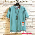 T-shirt moderne d'été à manches courtes, nouveau style, blanc, streetwear, cool, hip-hop, rock, punk, haut pour homme, vêtements pour homme, t-shirt vert à manches courtes, t-shirt décontracté ample à manches courtes pour homme