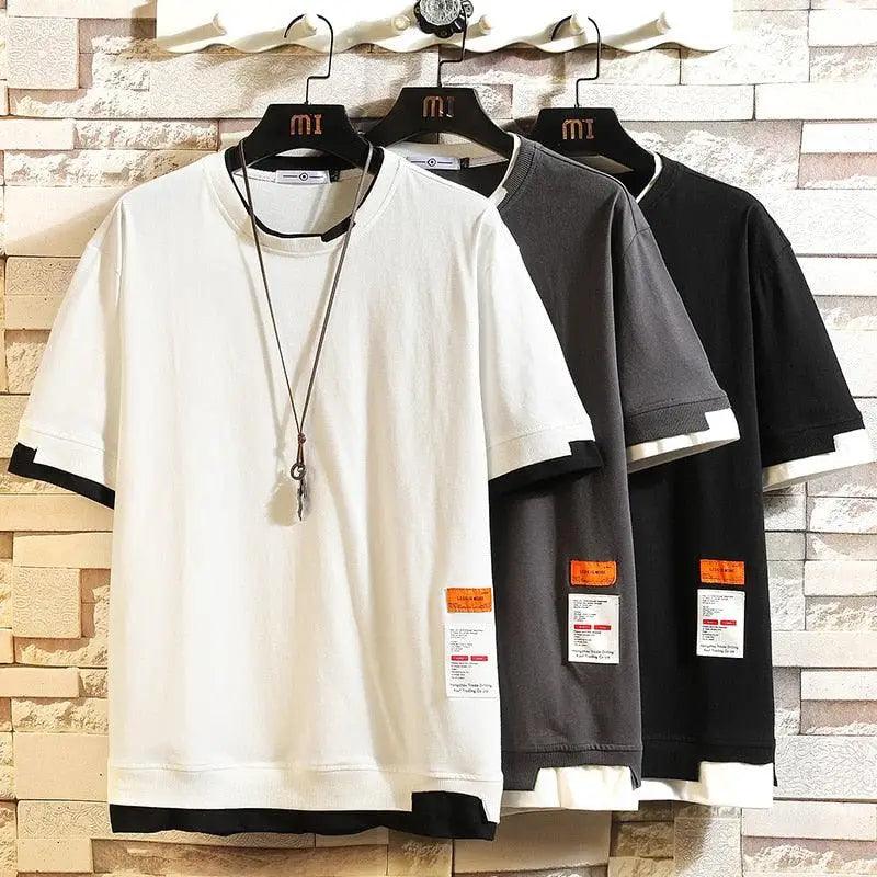 T-shirt moderne d'été à manches courtes, nouveau style, blanc, streetwear, cool, hip-hop, rock, punk, haut pour homme, vêtements pour homme, t-shirt vert à manches courtes, t-shirt décontracté ample à manches courtes pour homme