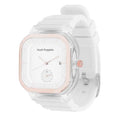 Montre à Quartz Transparente Moderne Montres de Sport pour Enfants Filles Garçons Carré Femmes Sports Électronique Décontracté Montre-Bracelet à Quartz avec Lunette Boîtier Bracelet en Silicone Montre pour Femmes Hommes