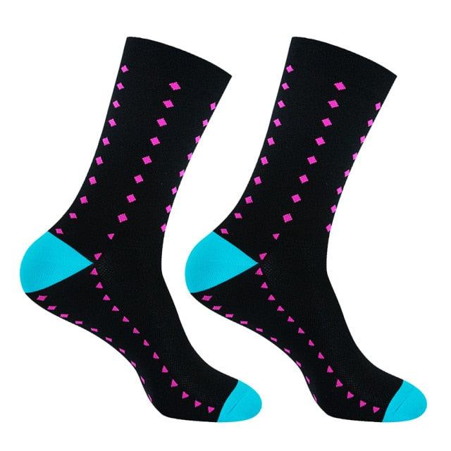 Chaussettes de cyclisme modernes unisexes pour hommes et femmes Chaussettes de sport d'extérieur Chaussures de vélo pour vélo de route Course Basketball Chaussettes de sport pour le cyclisme