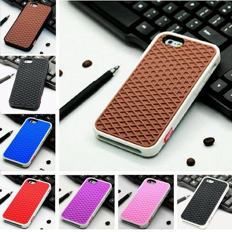 Coque en silicone texture semelle de chaussure de sport gaufrée moderne pour iPhone 12 13 Pro Max XS XR X iPhone Mini Housse en silicone antichoc Coque de téléphone en silicone souple et artistique