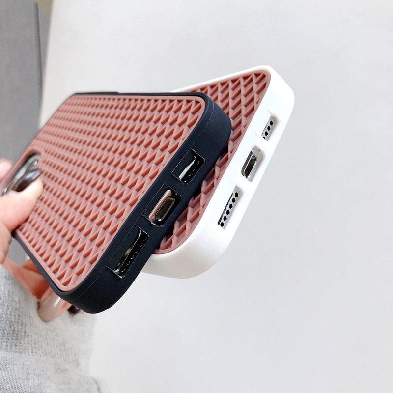 Coque en silicone texture semelle de chaussure de sport gaufrée moderne pour iPhone 12 13 Pro Max XS XR X iPhone Mini Housse en silicone antichoc Coque de téléphone en silicone souple et artistique