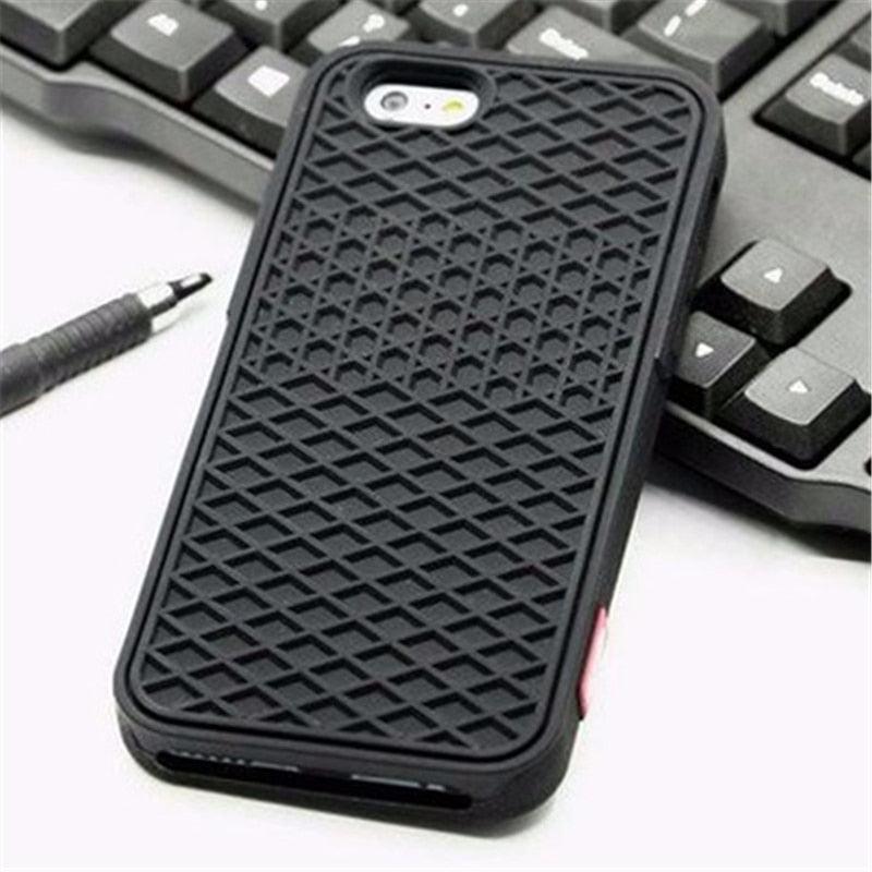 Coque en silicone texture semelle de chaussure de sport gaufrée moderne pour iPhone 12 13 Pro Max XS XR X iPhone Mini Housse en silicone antichoc Coque de téléphone en silicone souple et artistique