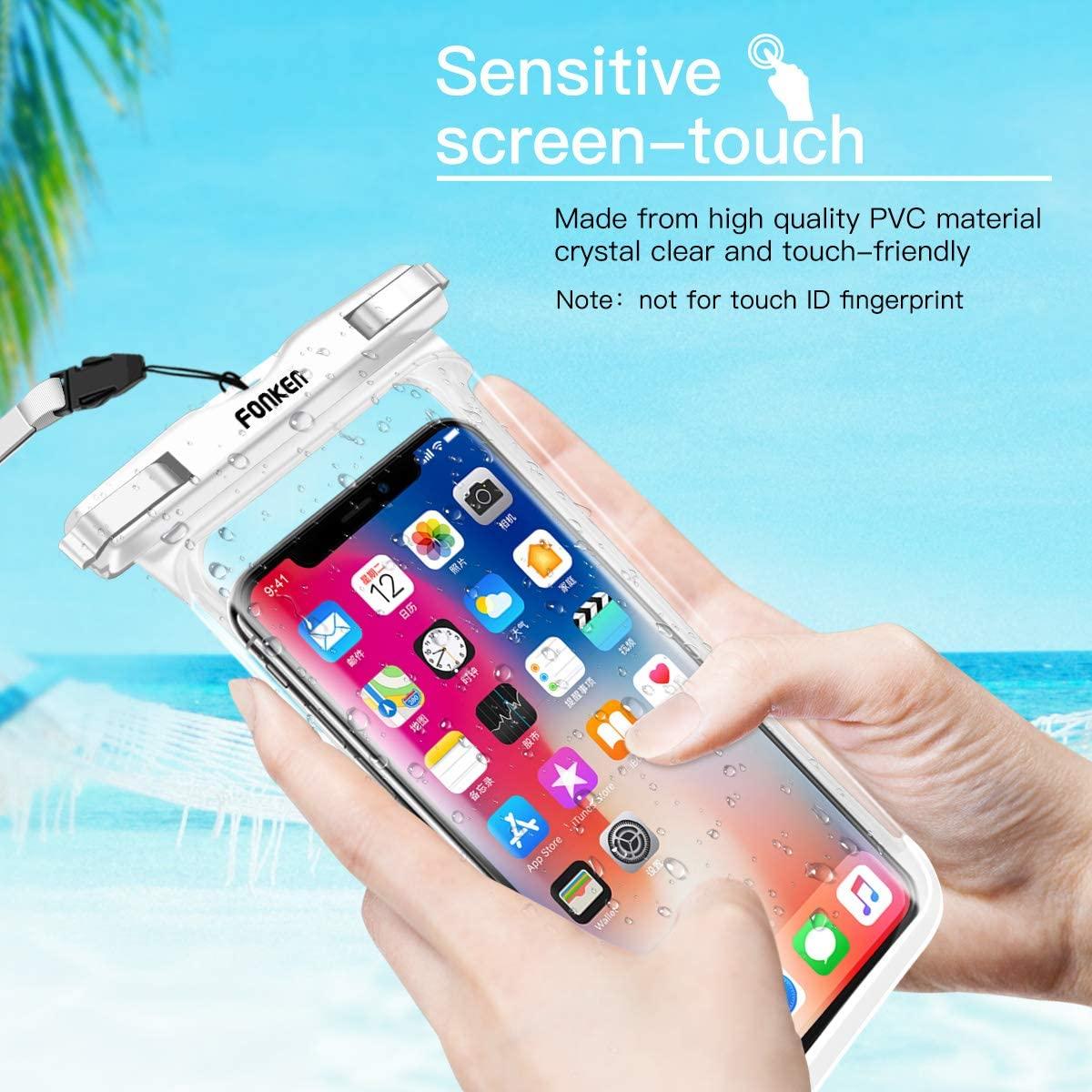 Coque étanche moderne pour téléphone, vue complète, housse de protection universelle souple pour téléphone iPhone, sac étanche, étui de téléphone étanche avec cordon pour iPhone, sac étanche.