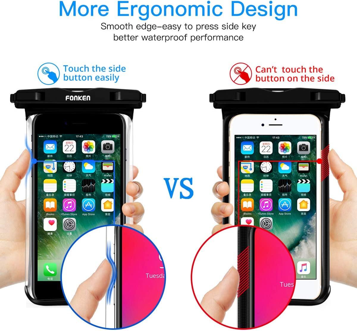 Coque étanche moderne pour téléphone, vue complète, housse de protection universelle souple pour téléphone iPhone, sac étanche, étui de téléphone étanche avec cordon pour iPhone, sac étanche.