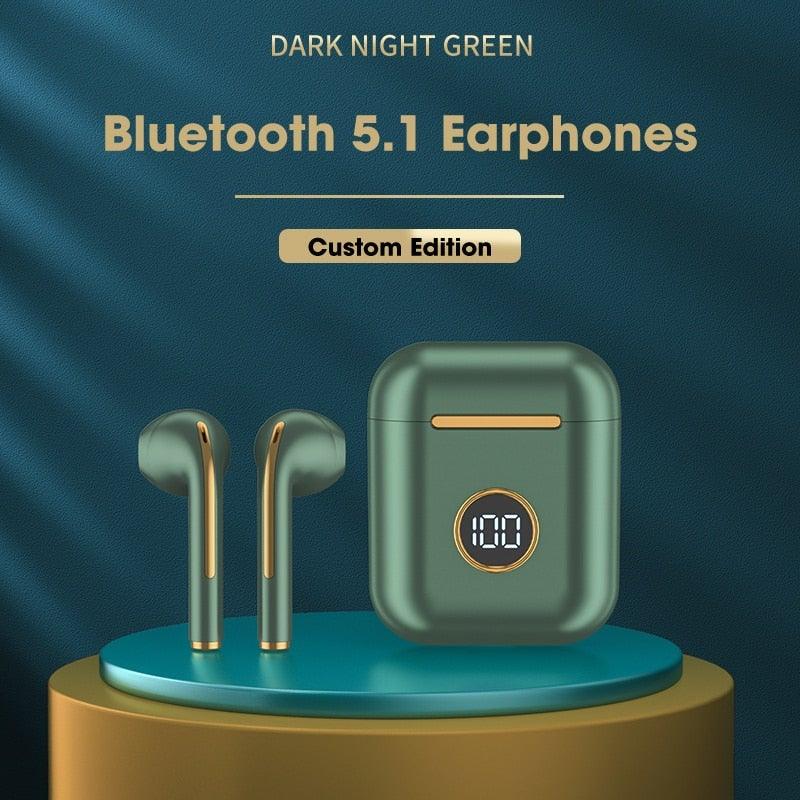 Écouteurs sans fil Bluetooth blancs modernes Écouteurs de musique HIFI étanches pour le sport en plein air Casque de sport Écouteurs sans fil Lecteur de musique portable intégré Écouteurs anti-transpiration avec étui de chargement Bluetooth 5.0