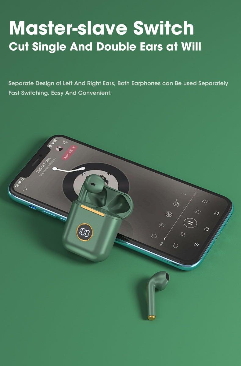 Écouteurs sans fil Bluetooth blancs modernes Écouteurs de musique HIFI étanches pour le sport en plein air Casque de sport Écouteurs sans fil Lecteur de musique portable intégré Écouteurs anti-transpiration avec étui de chargement Bluetooth 5.0