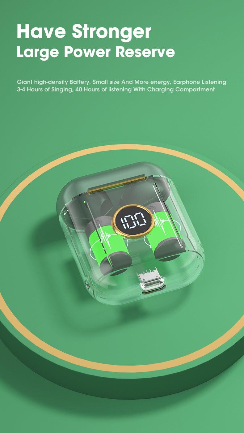 Écouteurs sans fil Bluetooth blancs modernes Écouteurs de musique HIFI étanches pour le sport en plein air Casque de sport Écouteurs sans fil Lecteur de musique portable intégré Écouteurs anti-transpiration avec étui de chargement Bluetooth 5.0