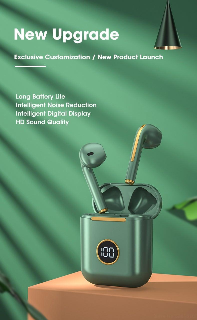 Écouteurs sans fil Bluetooth blancs modernes Écouteurs de musique HIFI étanches pour le sport en plein air Casque de sport Écouteurs sans fil Lecteur de musique portable intégré Écouteurs anti-transpiration avec étui de chargement Bluetooth 5.0