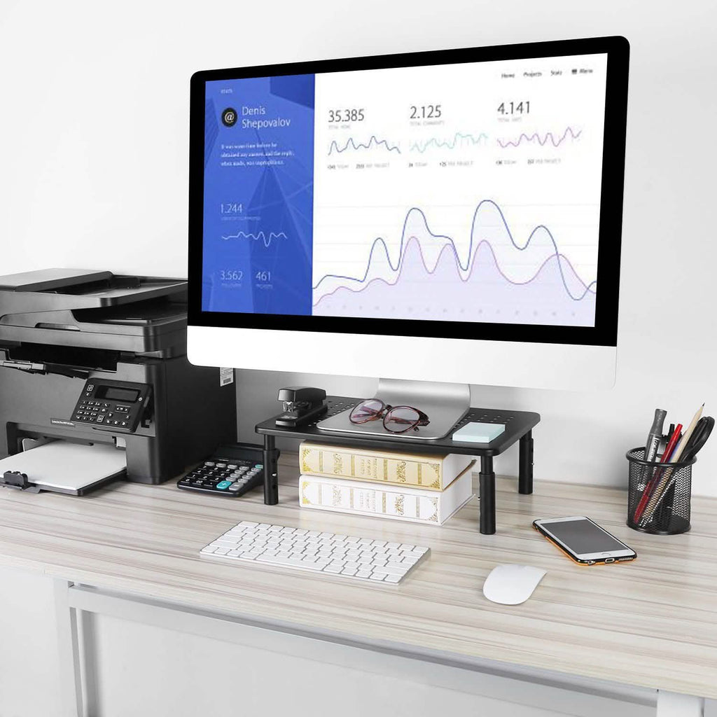 Rehausseur de moniteur pour bureau à 3 hauteurs réglables