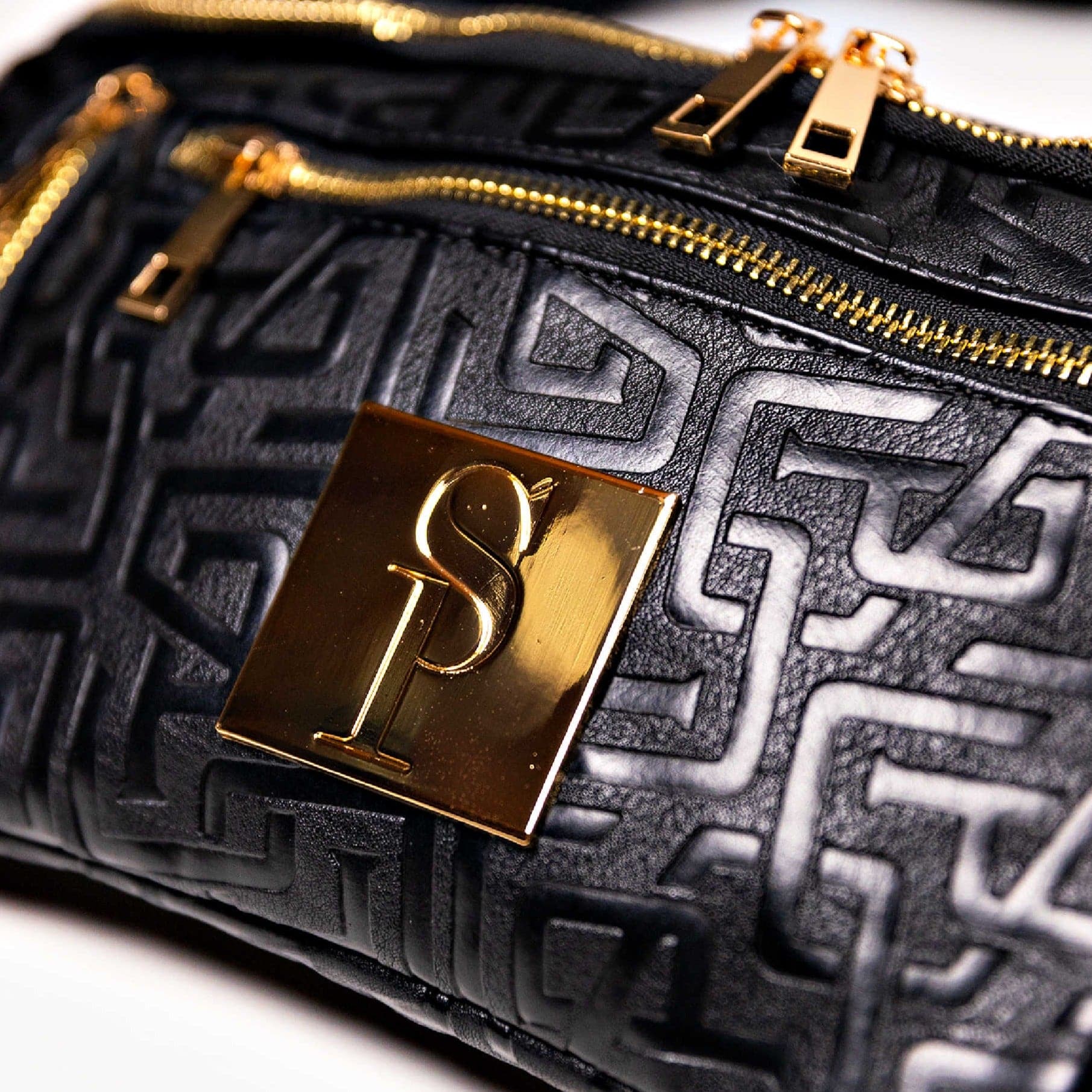 Sac Bandoulière Monogramme Noir en Cuir